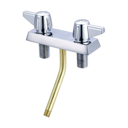 Central Brass Two Handle Shampoo Faucet, NPSM, Polished Chrome, Number of Holes: 3 Hole 1131-B